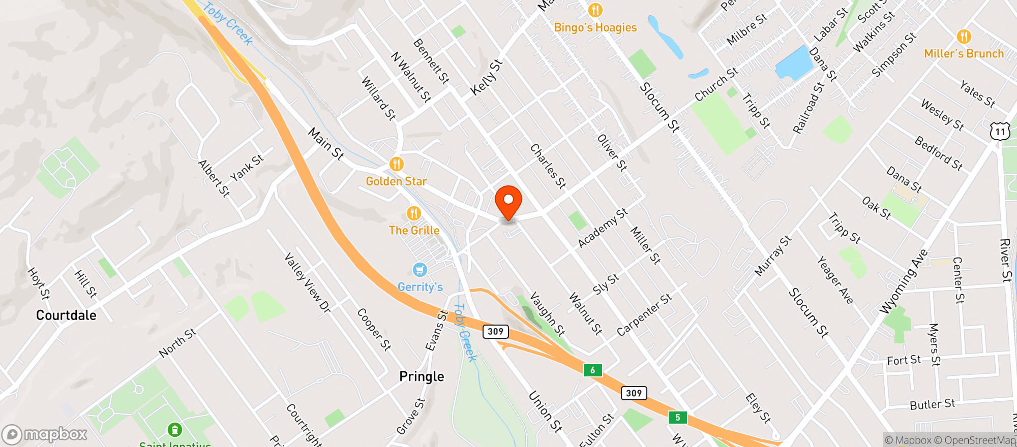 Map showing HOUSE OF NUTRITION