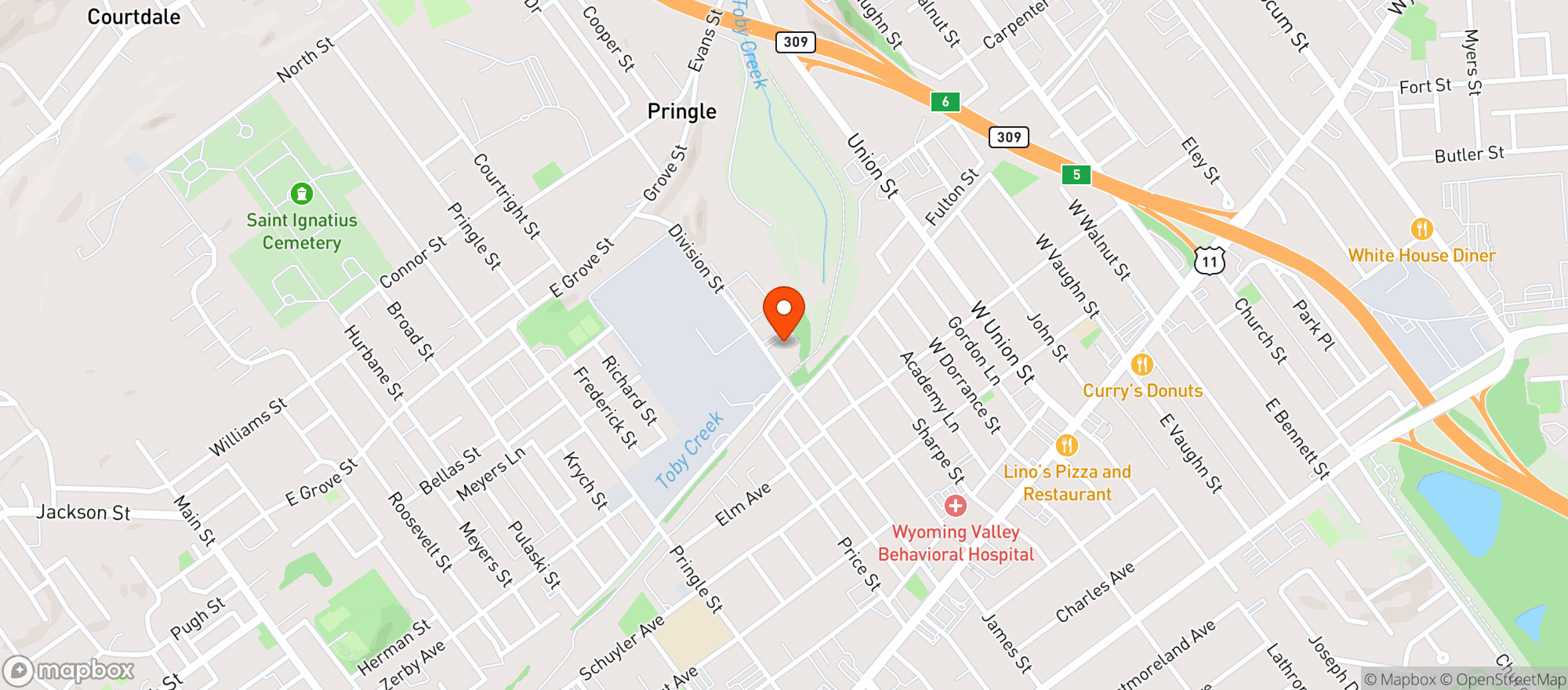 Map showing KEELEYS BAR