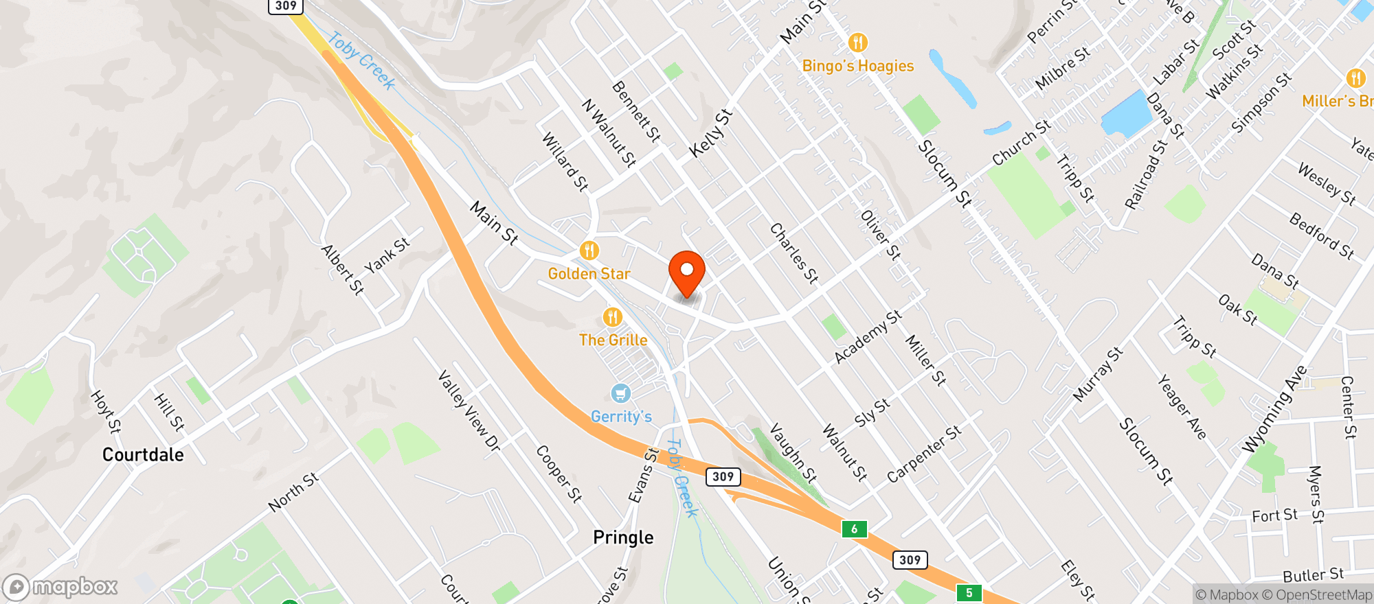 Map showing Convenient Food Mart #3014