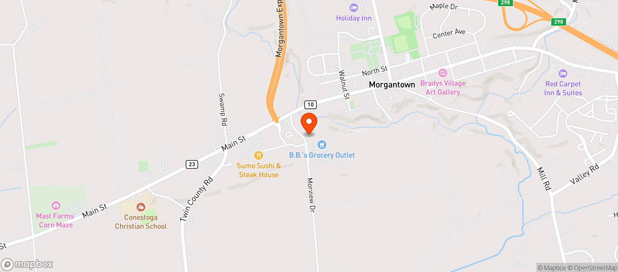 Map showing Buy Rite Beverage