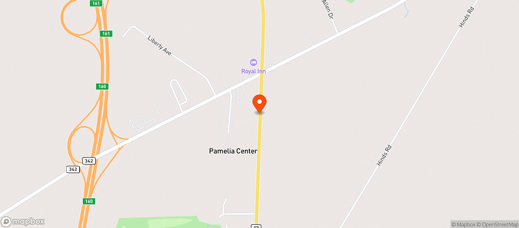 Map showing GRIFFS BEVERAGE CENTER