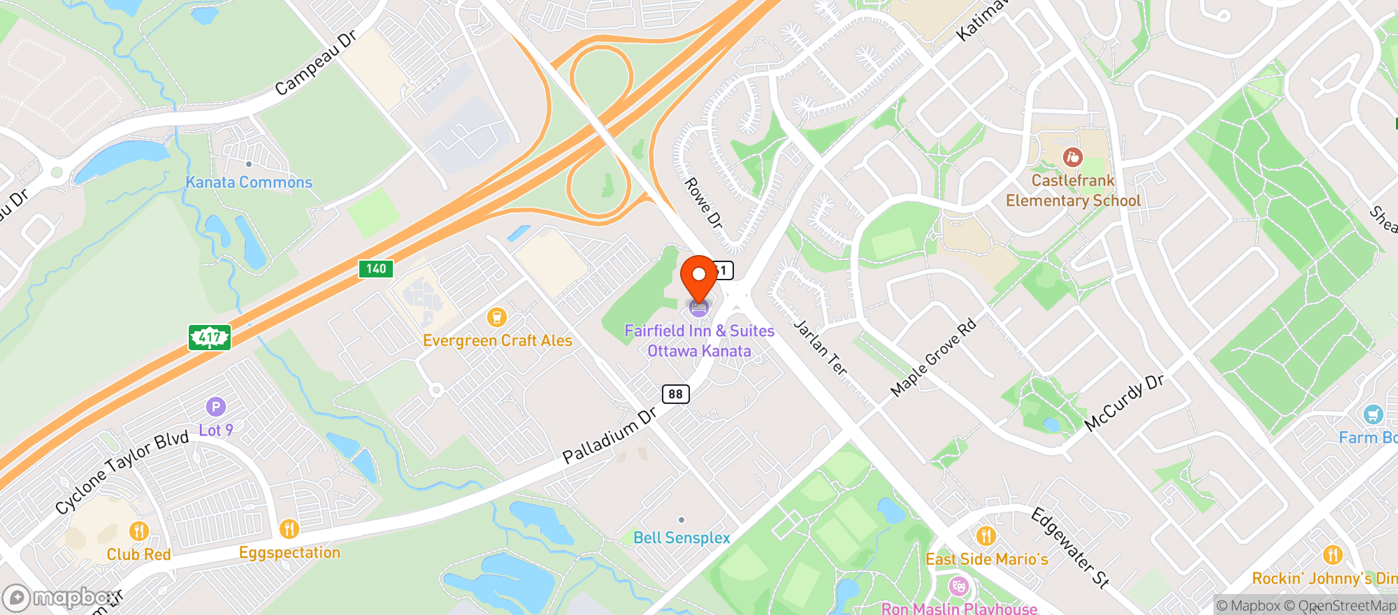 Map showing Fairfield Inn & Suites By Marriott