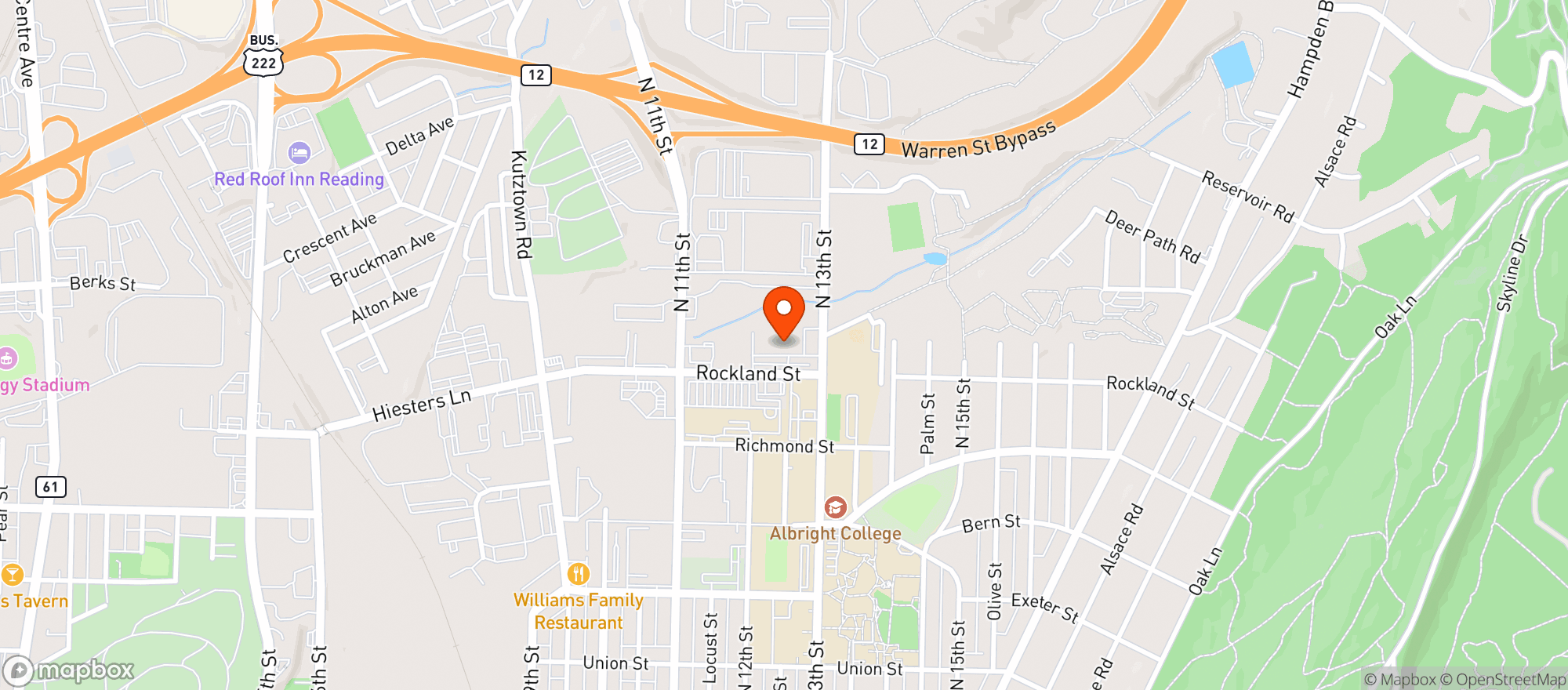 Map showing Weis Markets #50