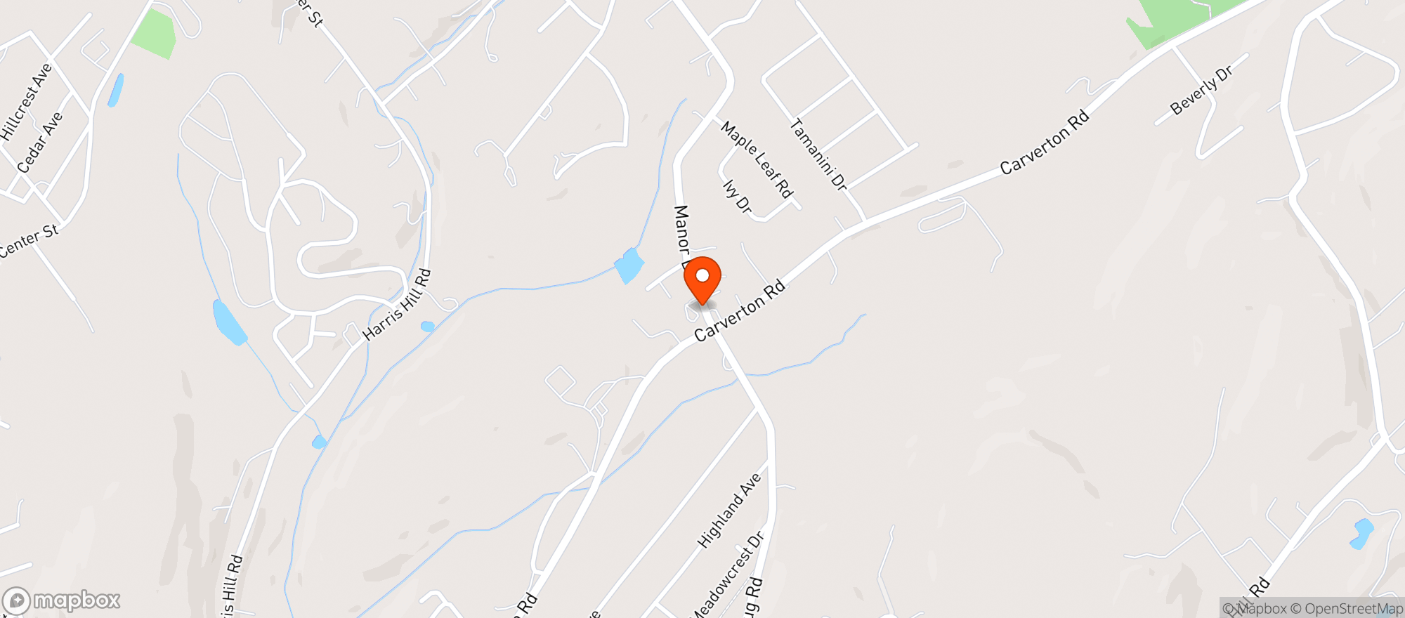Map showing Super Service Gas Mart