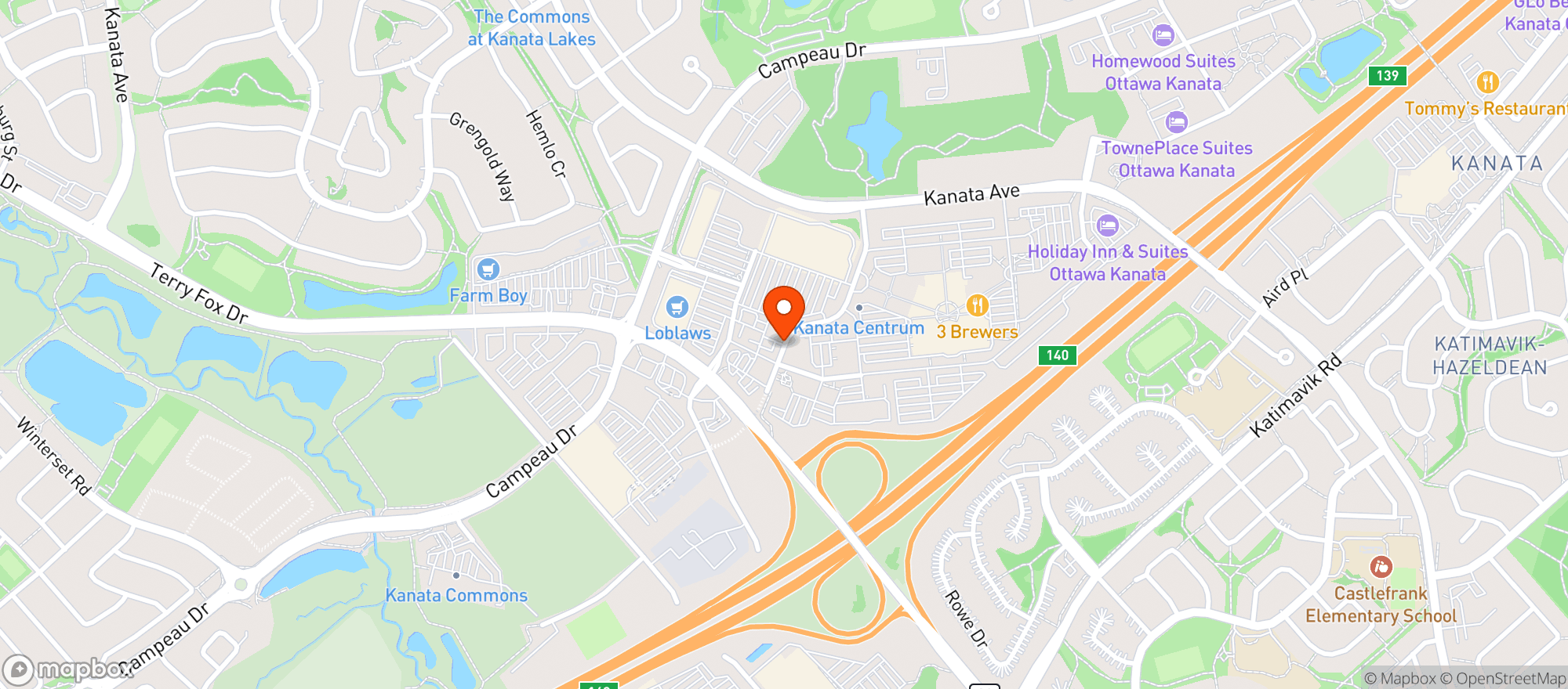 Map showing Loblaw Kanata
