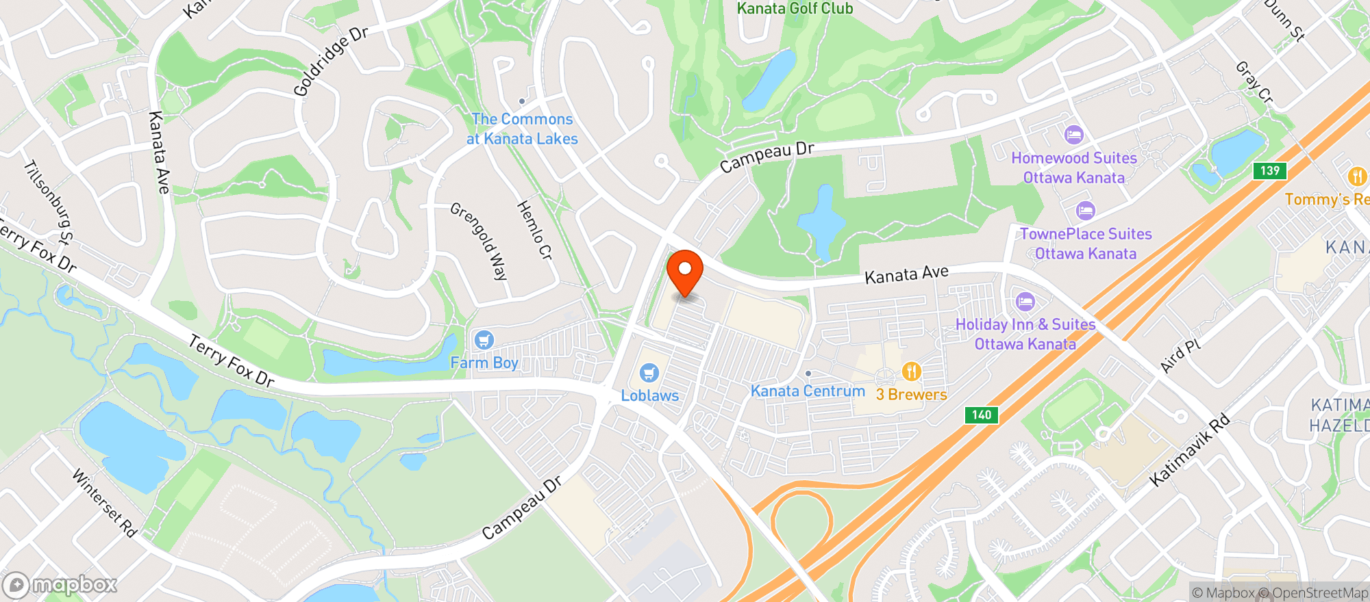 Map showing Healthy Planet - Kanata