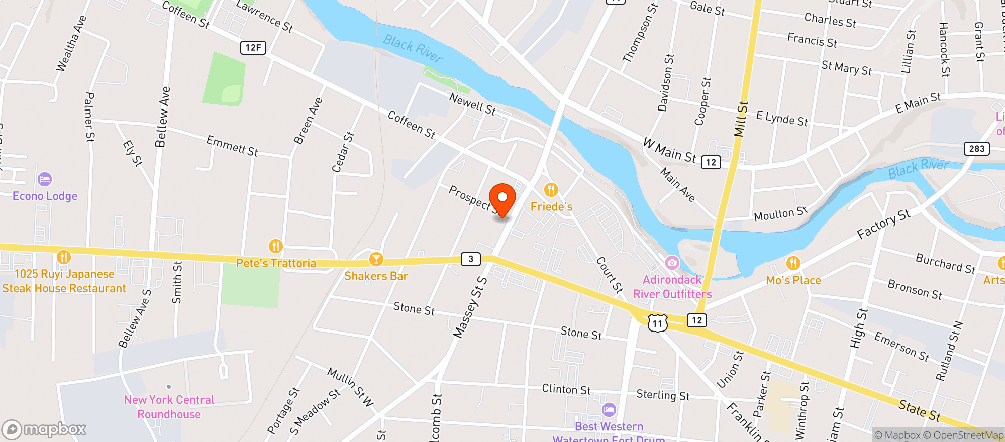 Map showing The Hops Spot