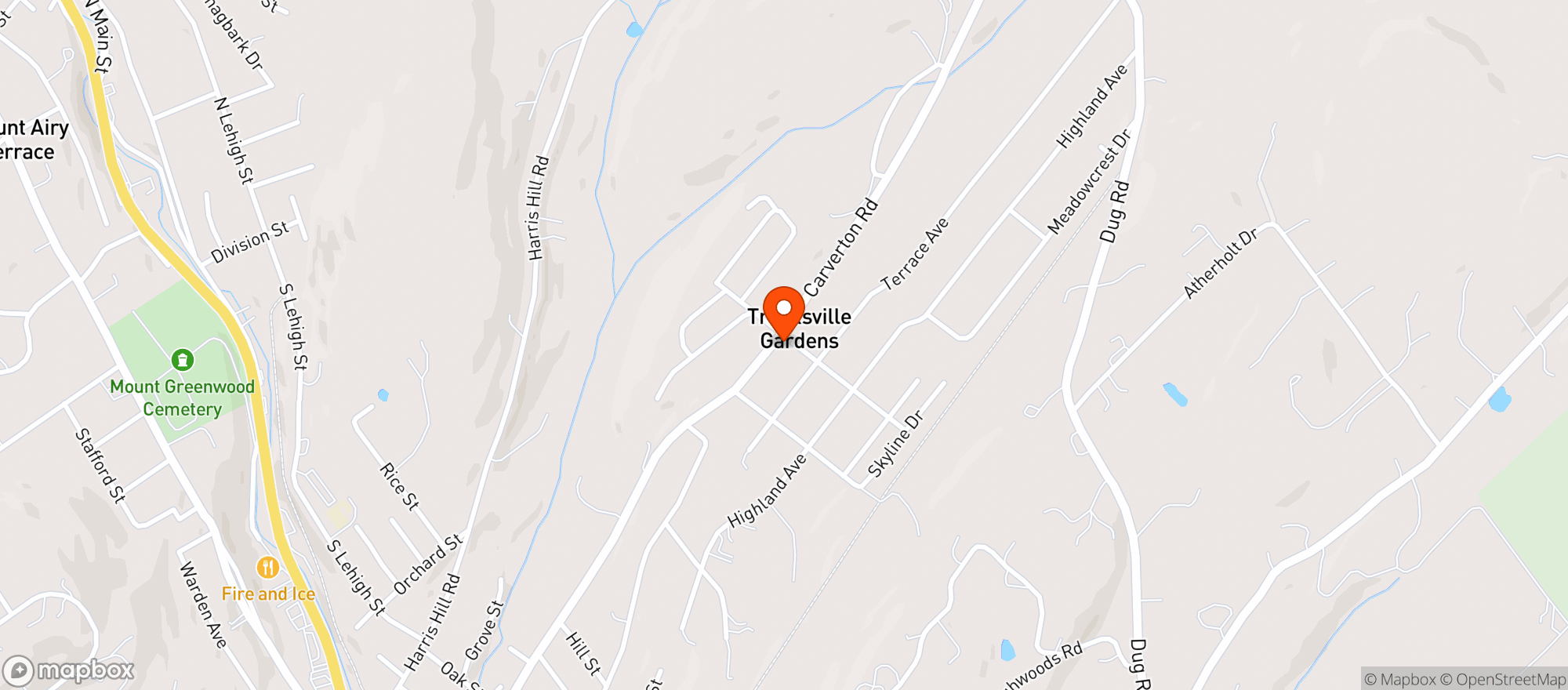 Map showing Kava Korner