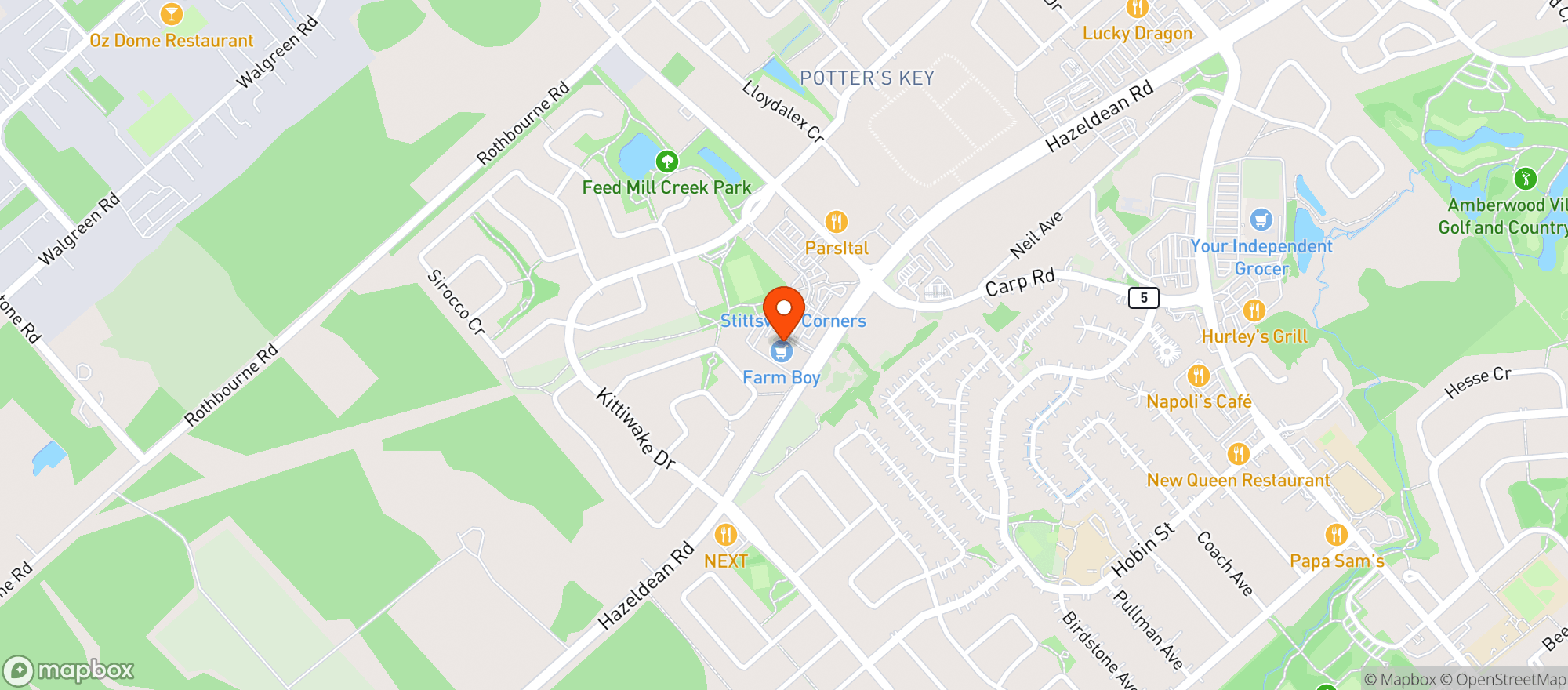 Map showing Farm Boy Stittsville