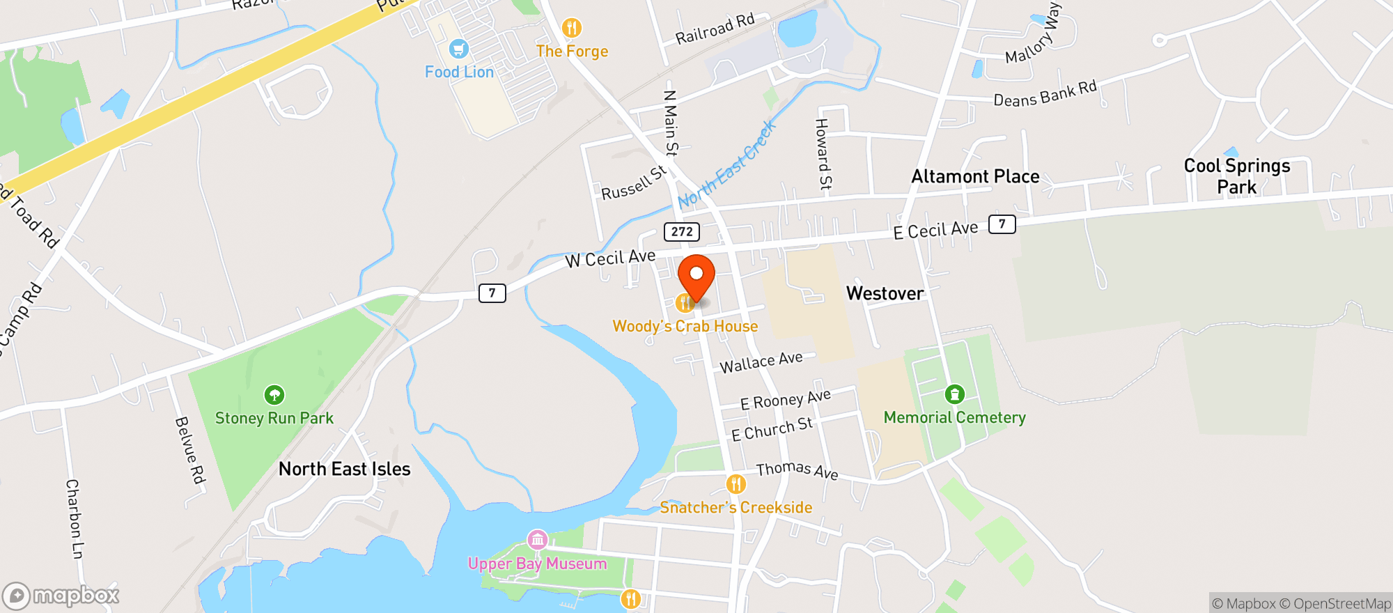 Map showing Casa Mezcal