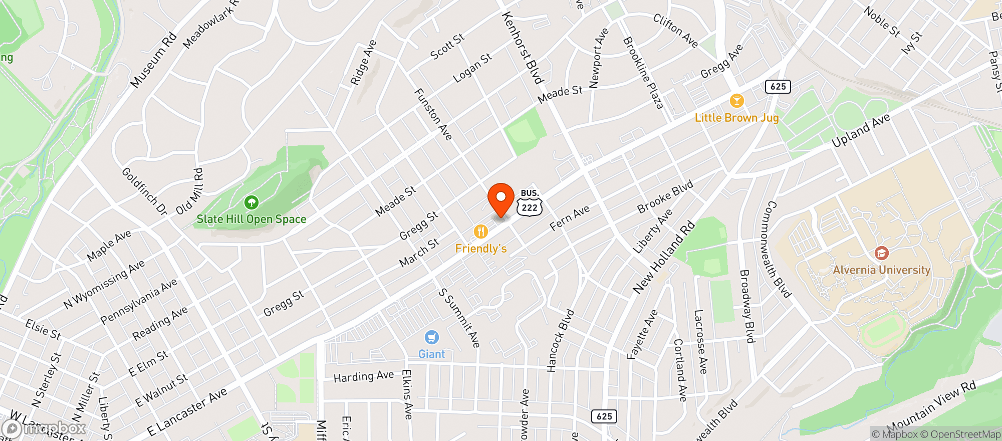 Map showing Liberty Alehouse