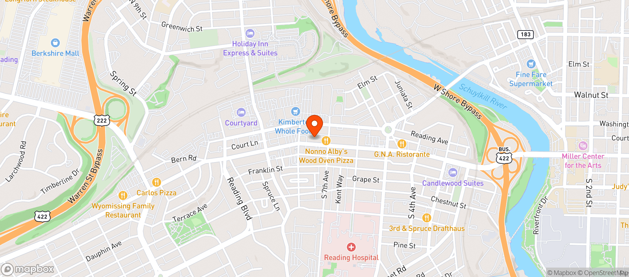 Map showing The Barley Mow Craft Beer House