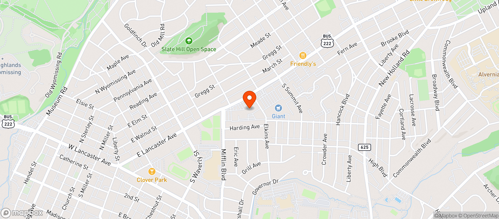 Map showing Shillington Beer Stop