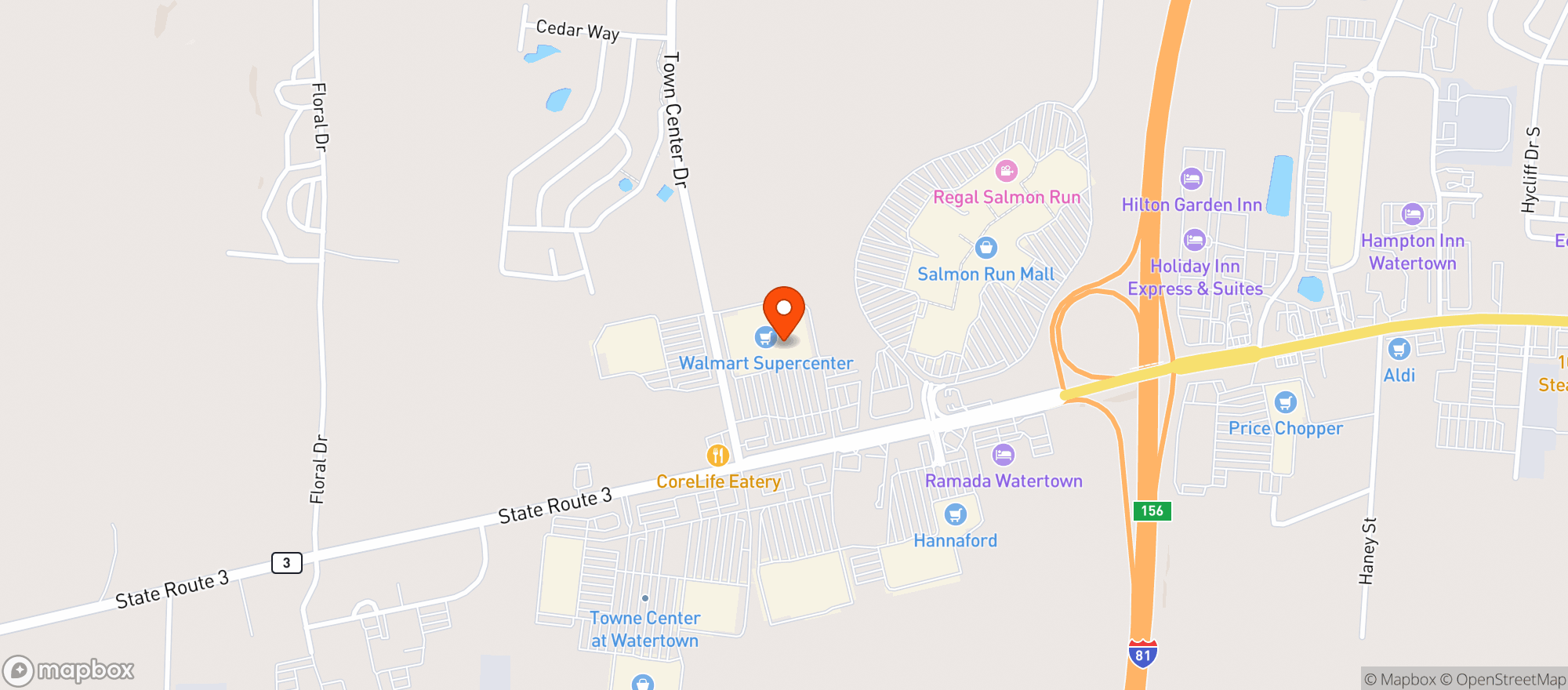 Map showing Walmart Supercenter #1871