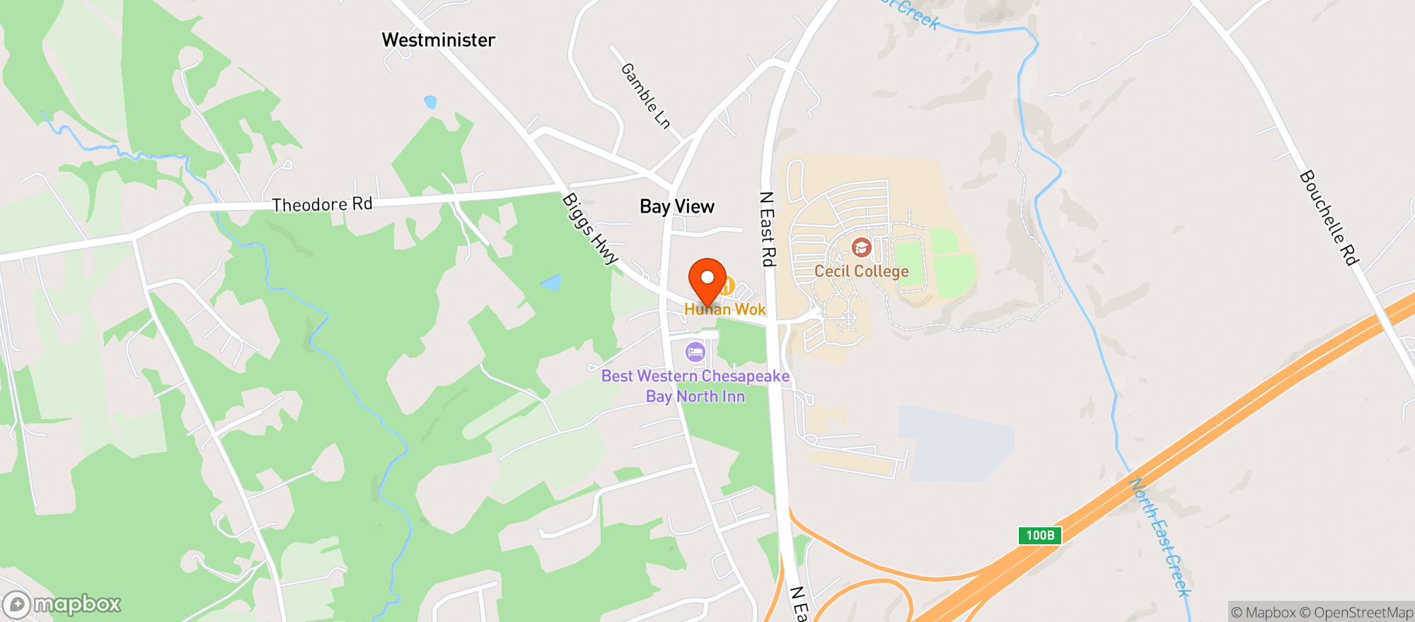 Map showing Bayview Liquors