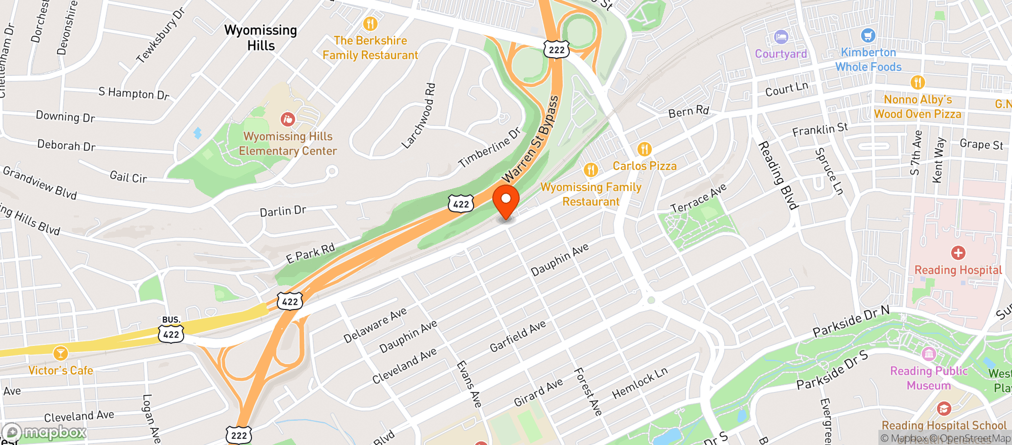 Map showing Dosie Dough