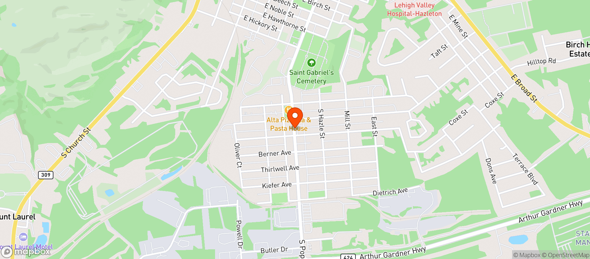 Map showing Here 4 Beer
