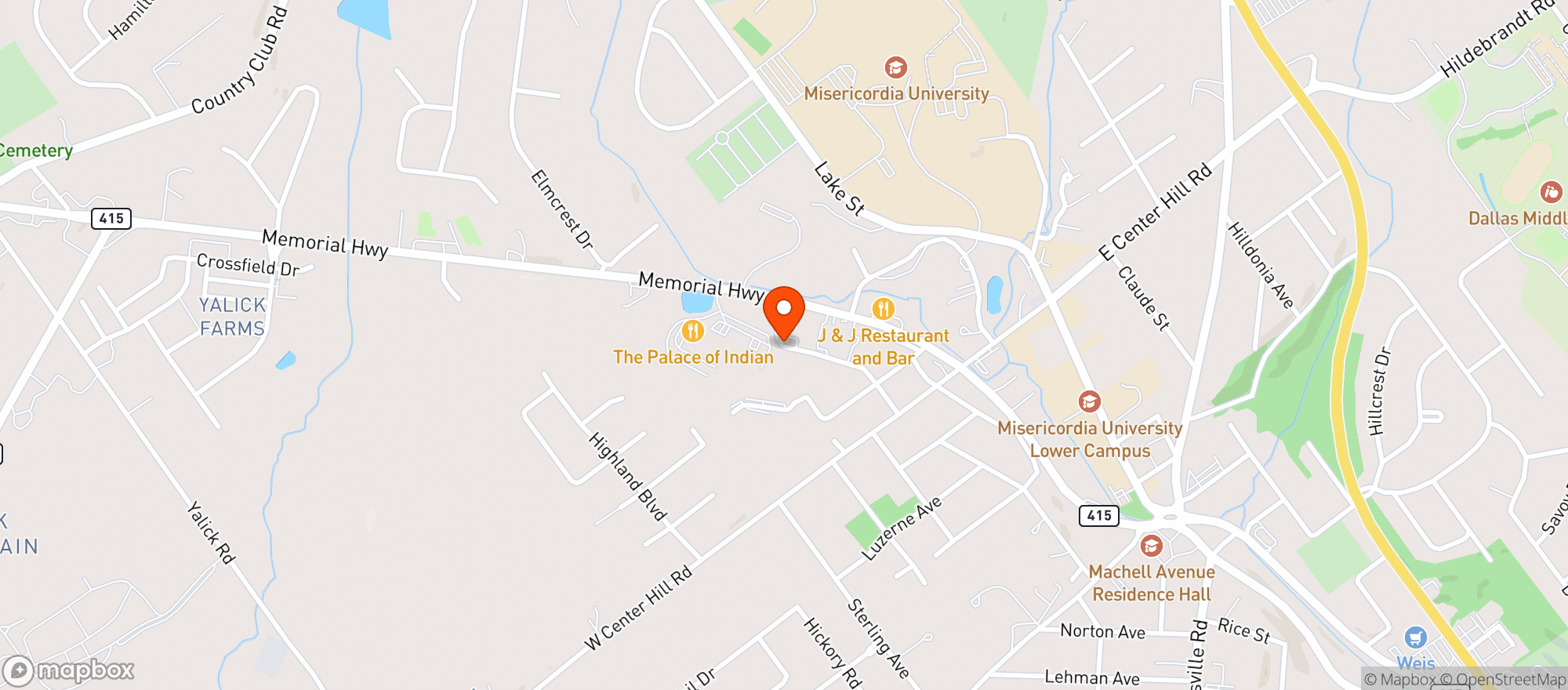 Map showing Cks Cantina & Grill