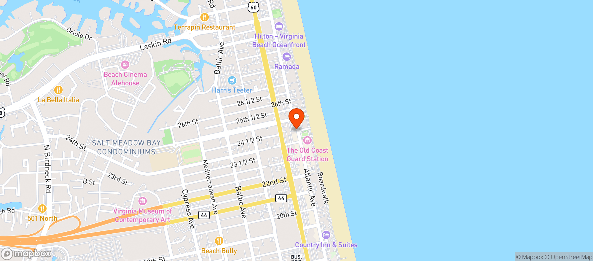 Map showing Best For Less