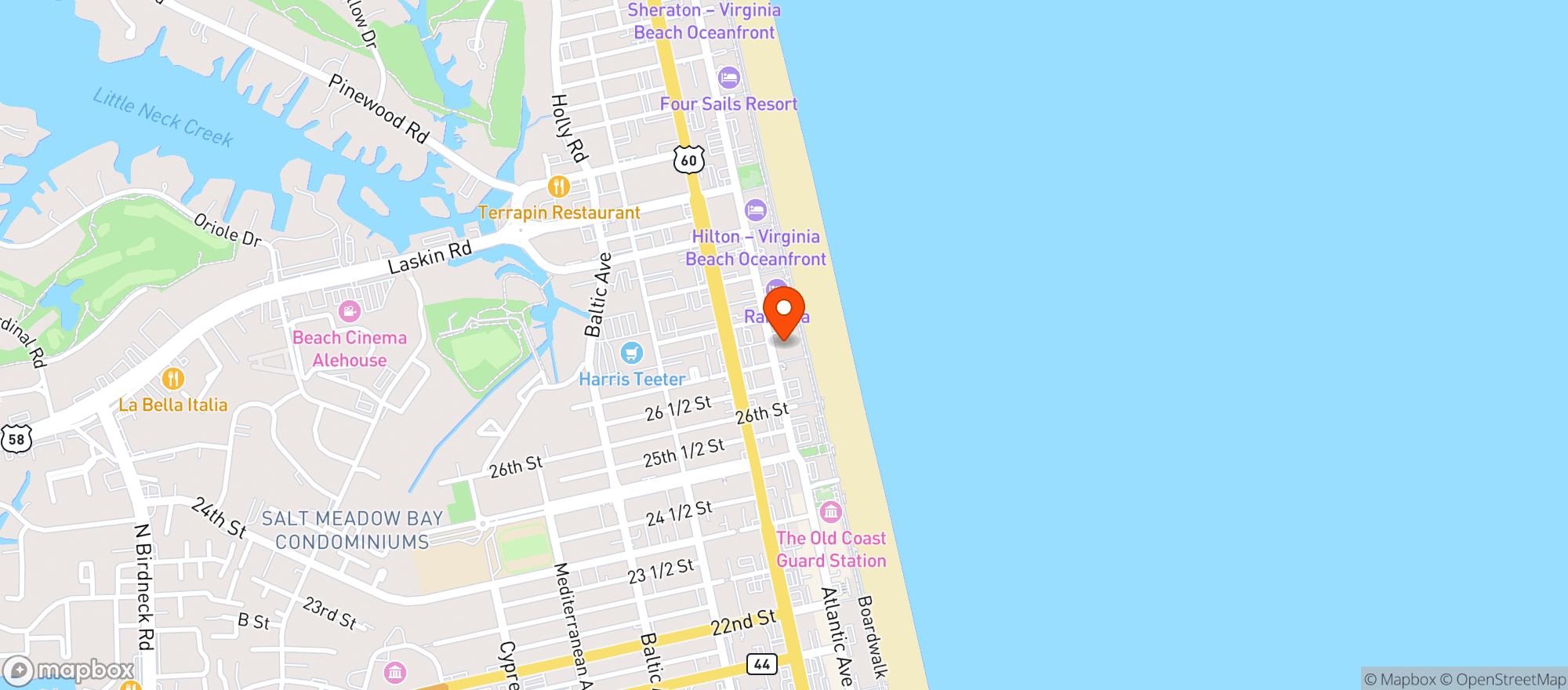 Map showing Hyatt House