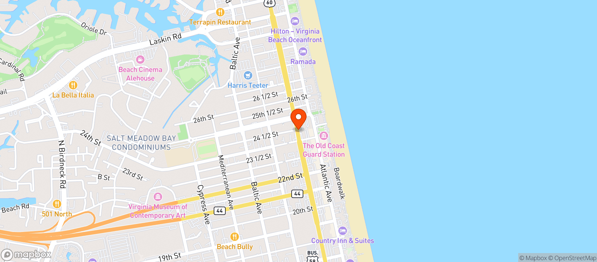 Map showing Cp Shuckers