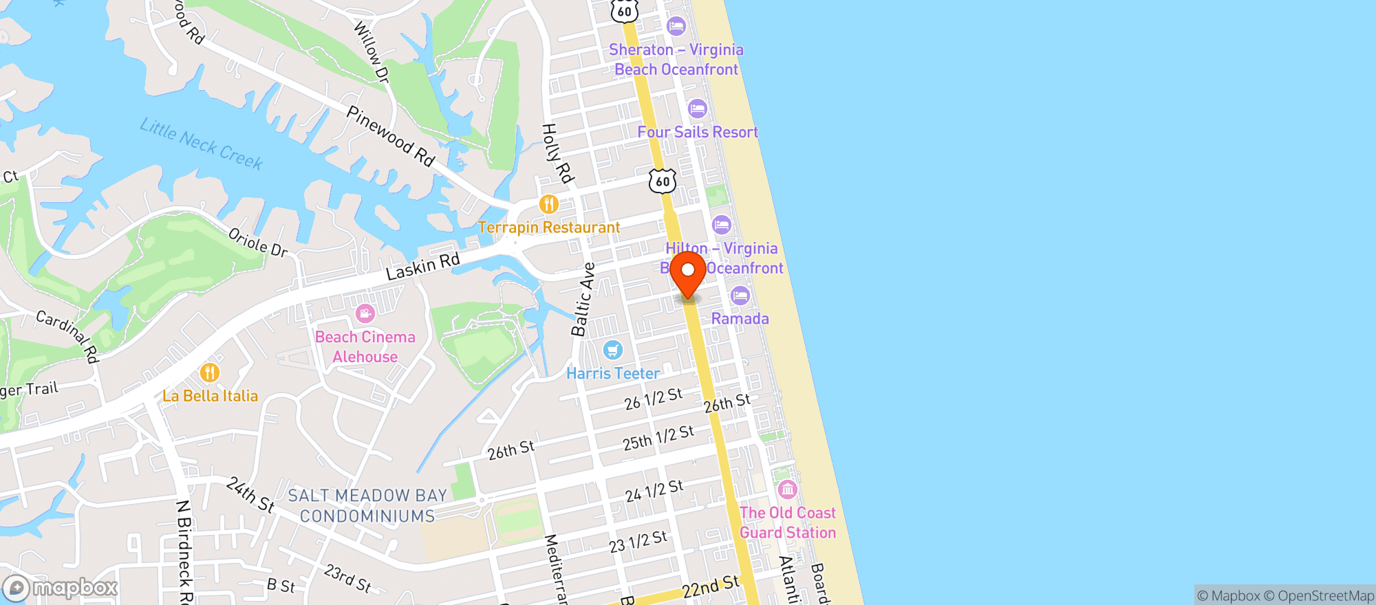 Map showing Chichos Pizza