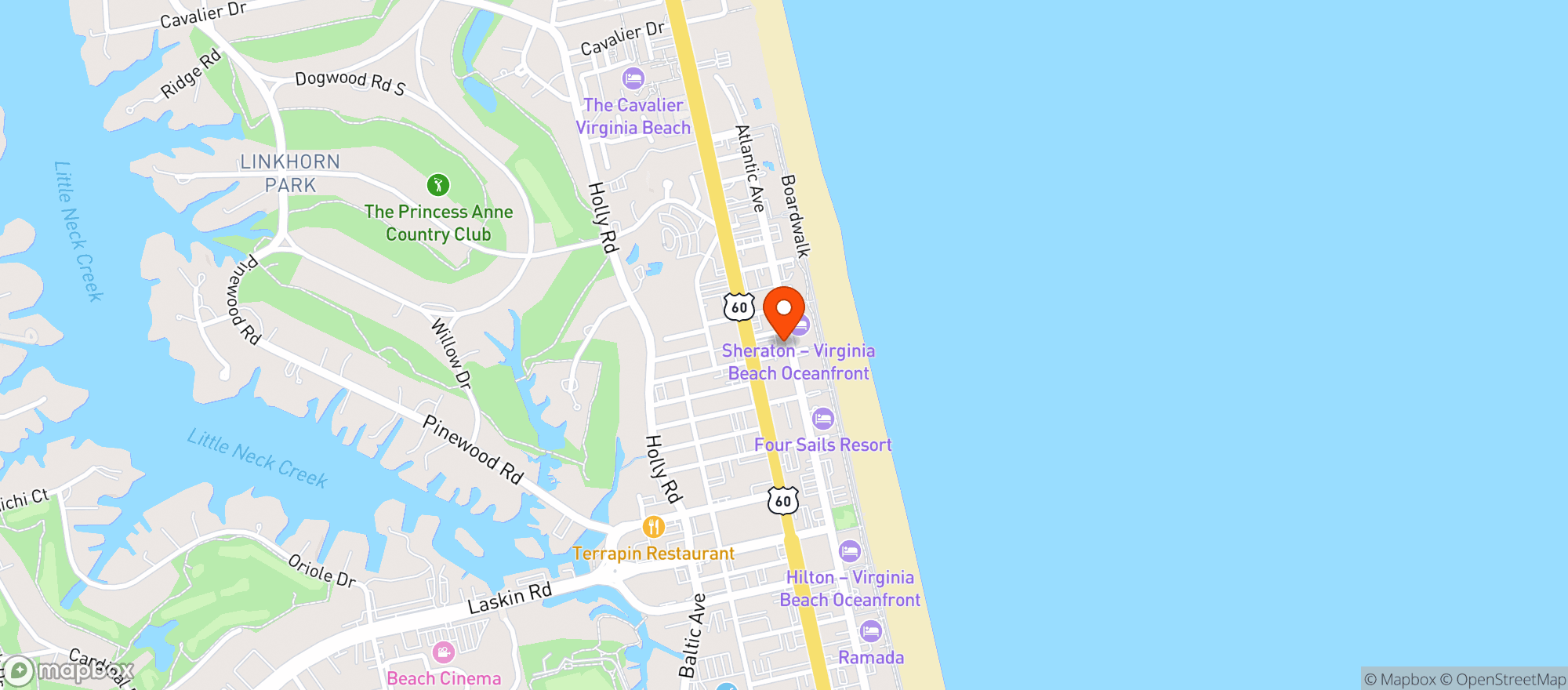Map showing Shore Food Mart