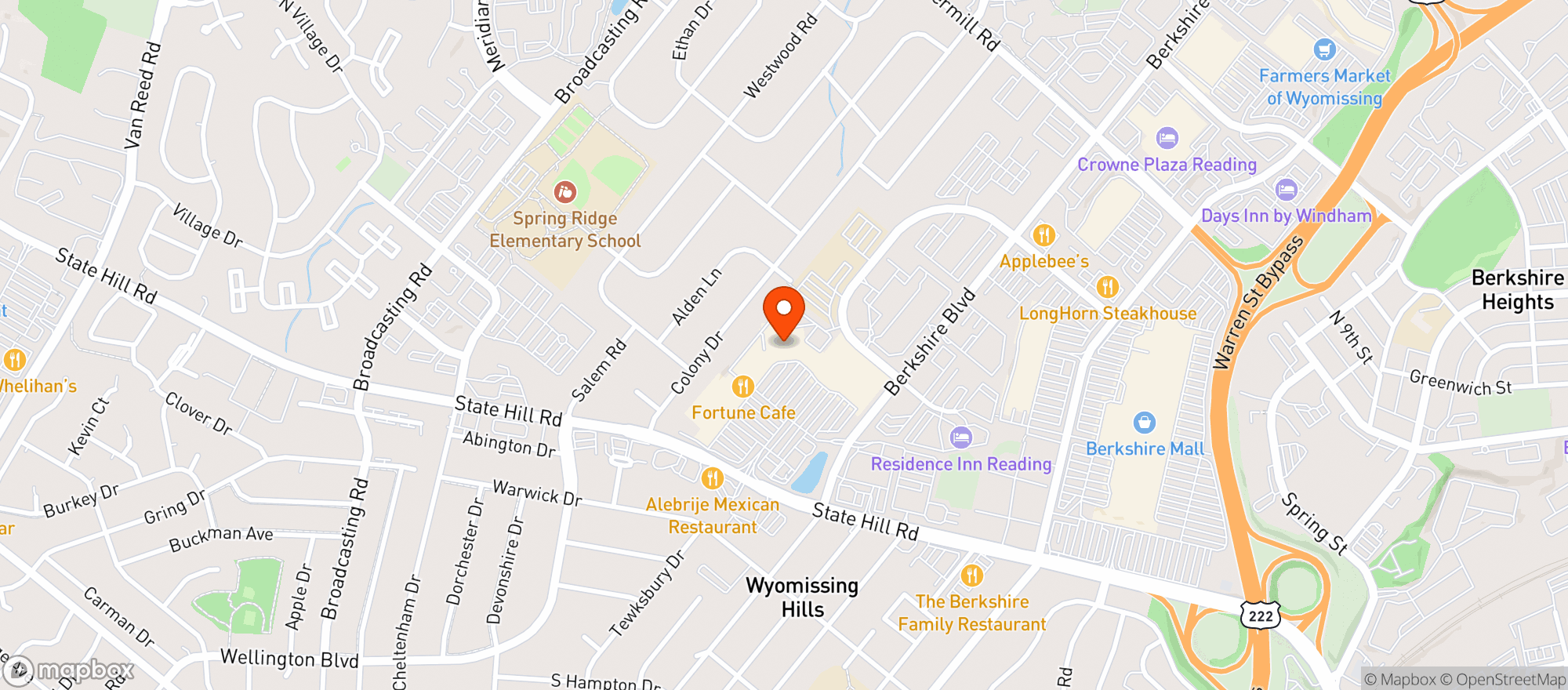 Map showing Redners Warehouse Marke #77