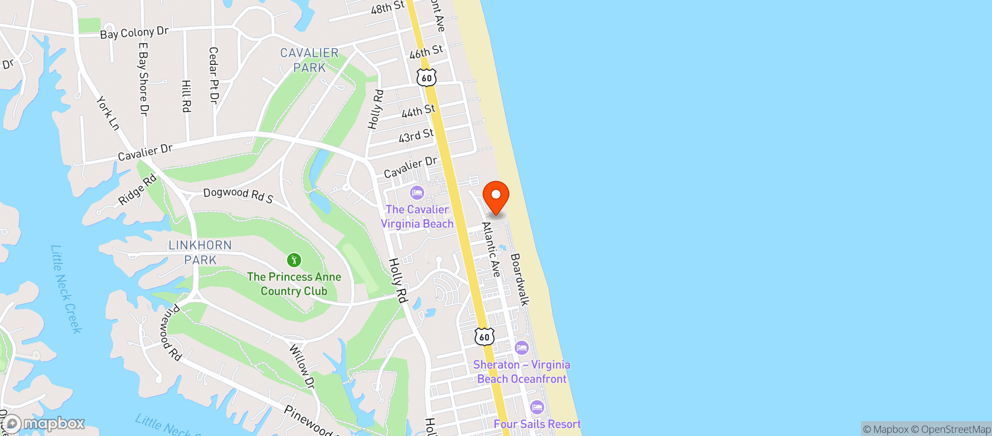 Map showing Eat An American Bistro