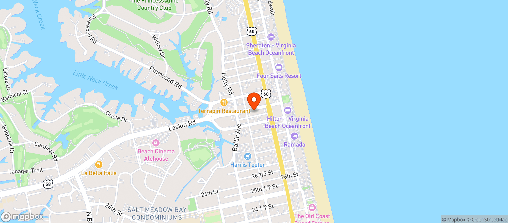 Map showing Love Song