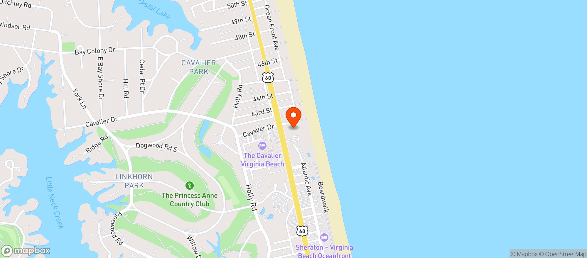 Map showing Marriott