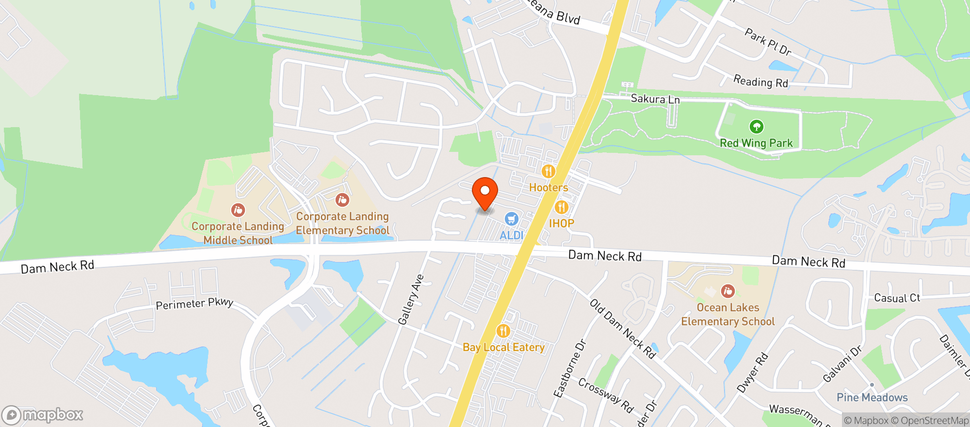 Map showing Lendys Cafe
