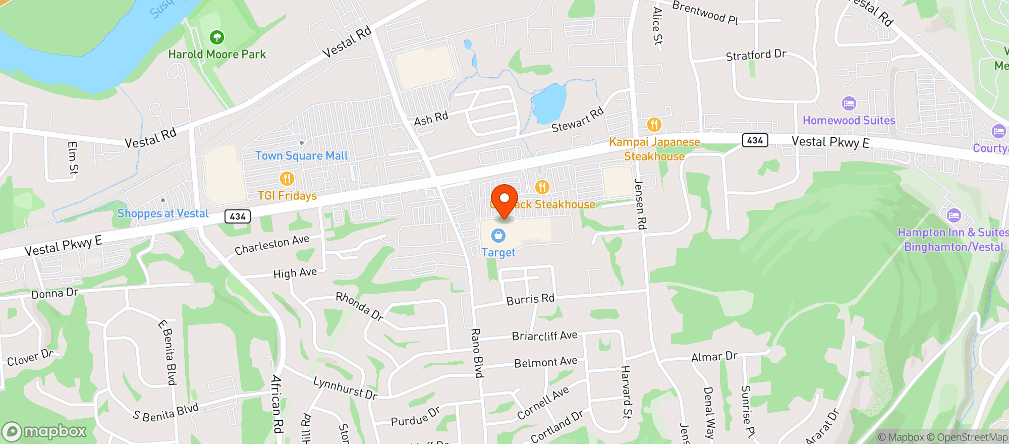 Map showing TARGET STORE