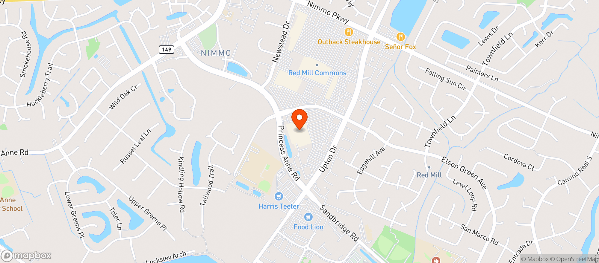 Map showing Target - Red Mill