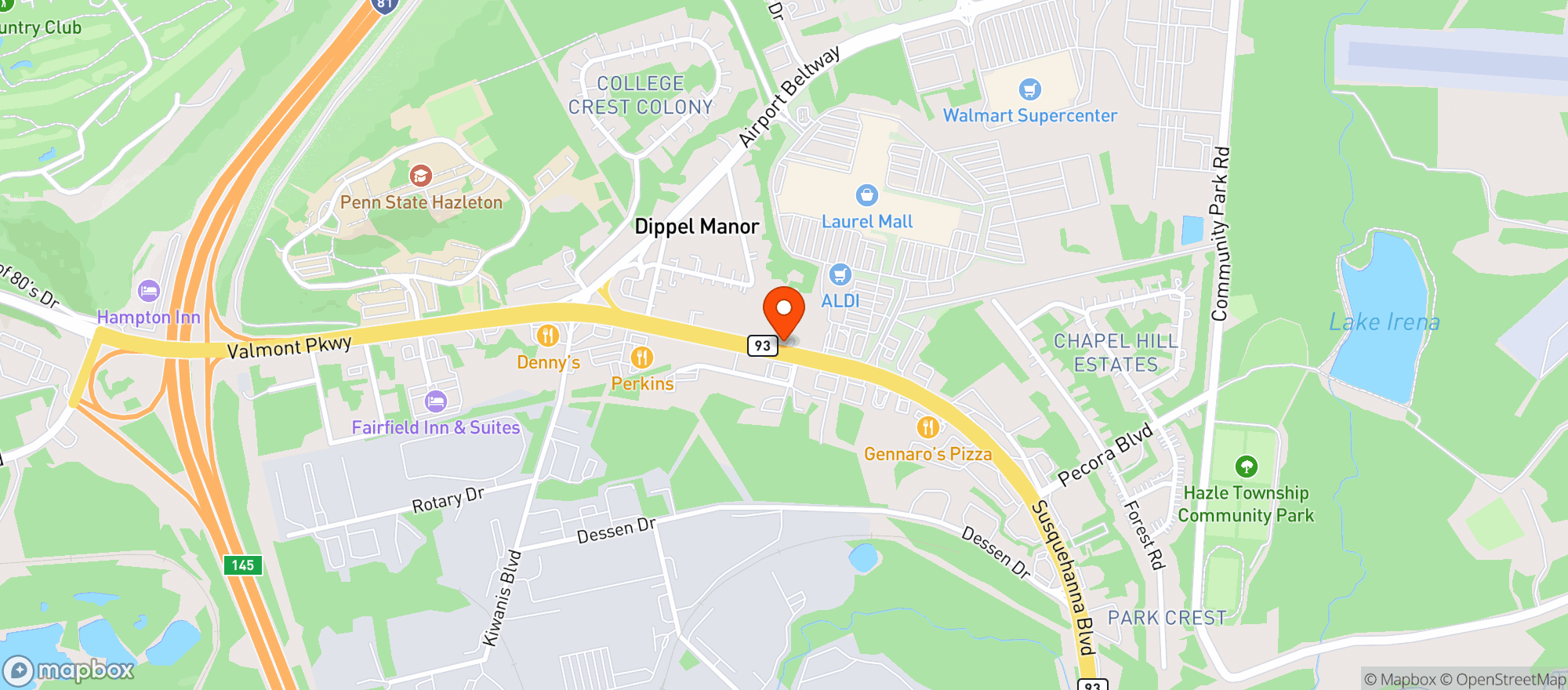 Map showing Gnc