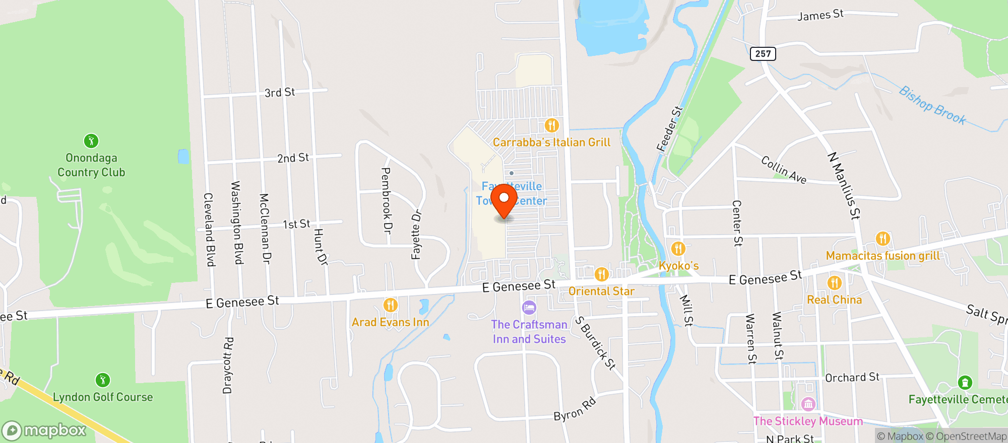 Map showing Target Store