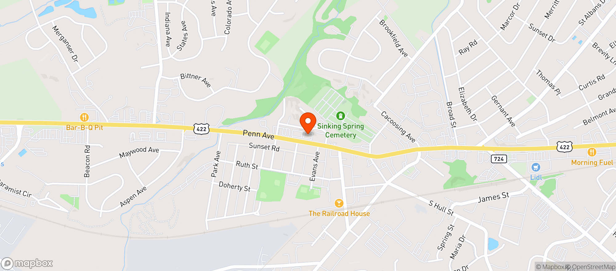 Map showing Smokin Aces Vapor Lounge