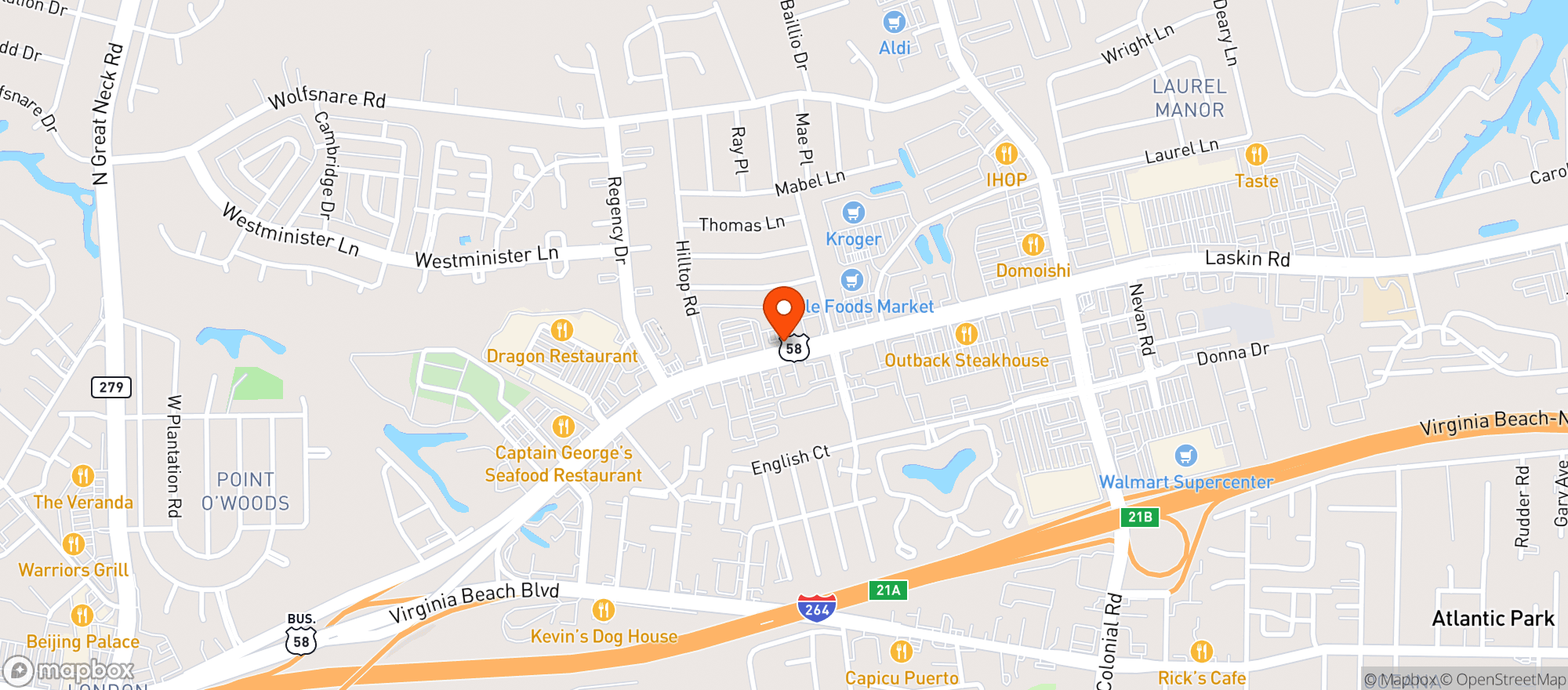 Map showing Plaza Azteca