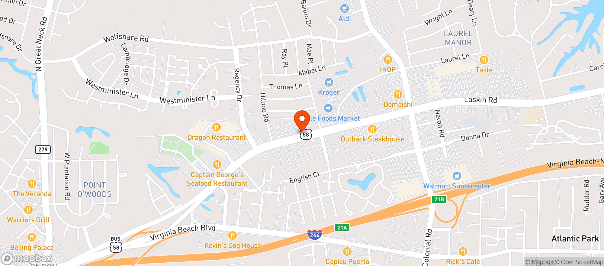 Map showing Whole Foods Market