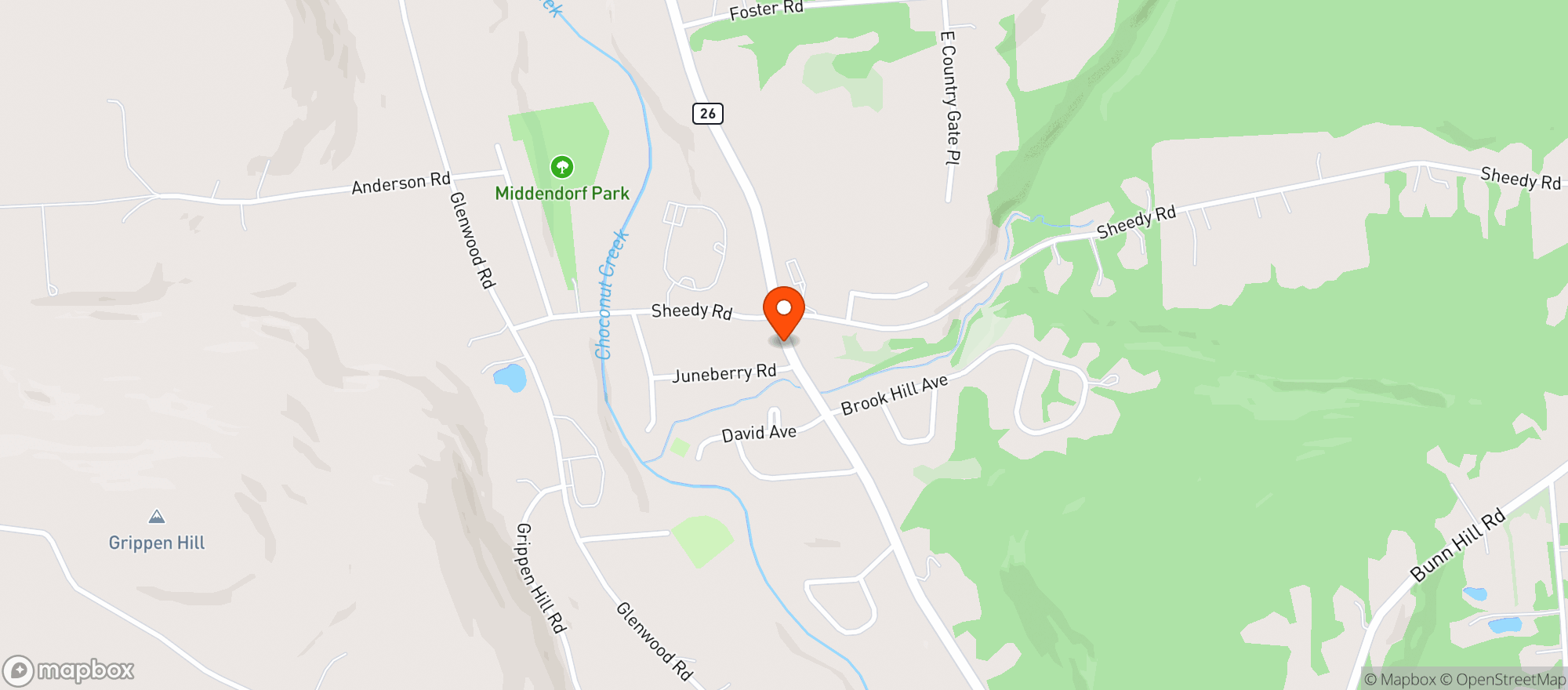 Map showing VESTAL BEVERAGE AND REDEMPTION