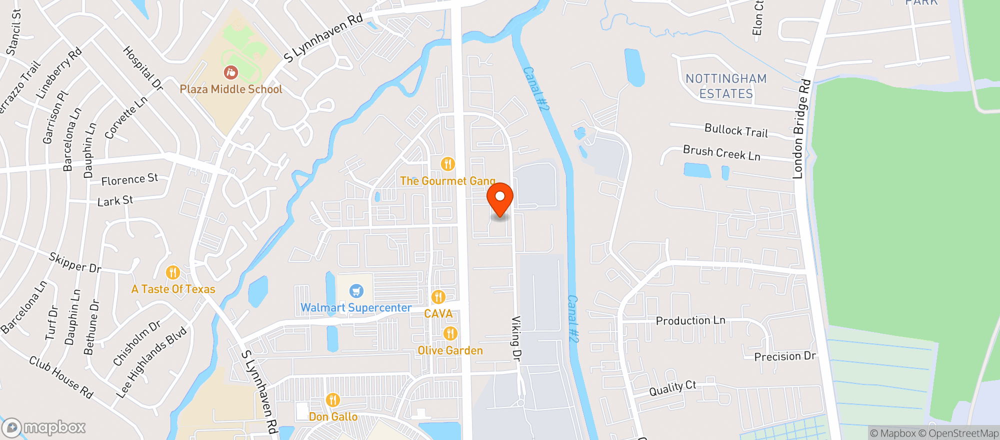 Map showing Door Dash