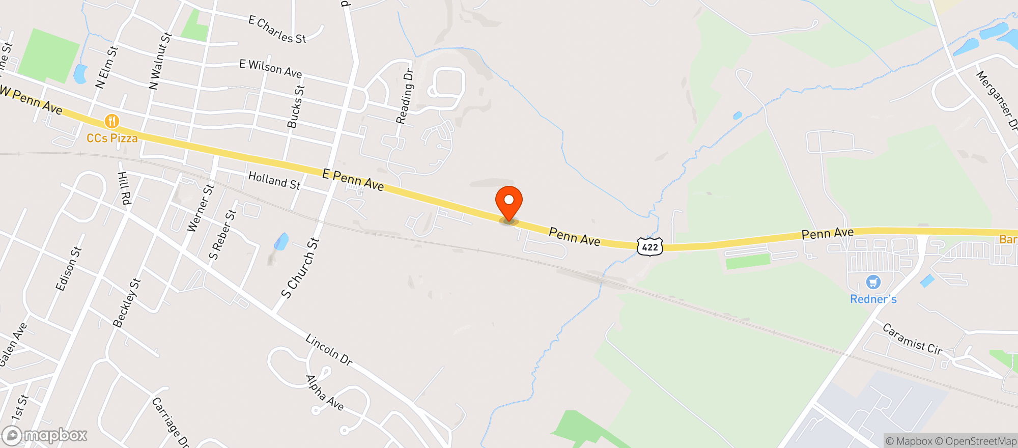 Map showing South Mount Beer Dist