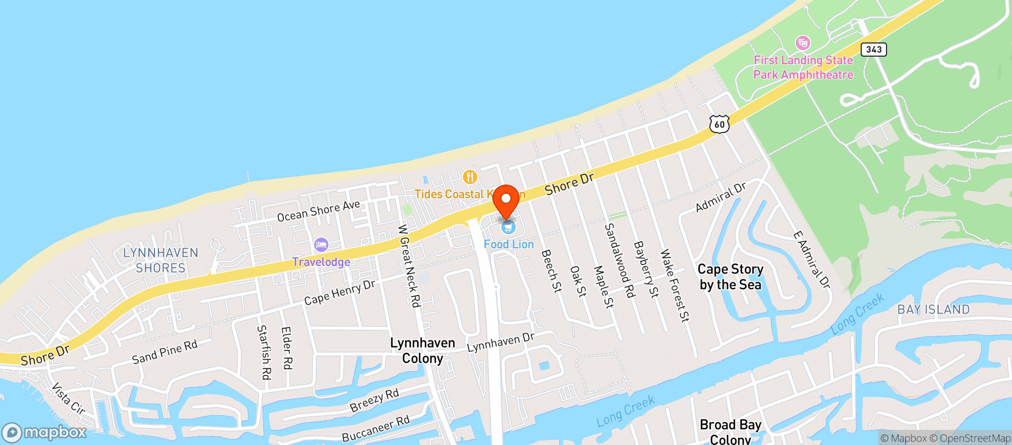 Map showing Food Lion #391