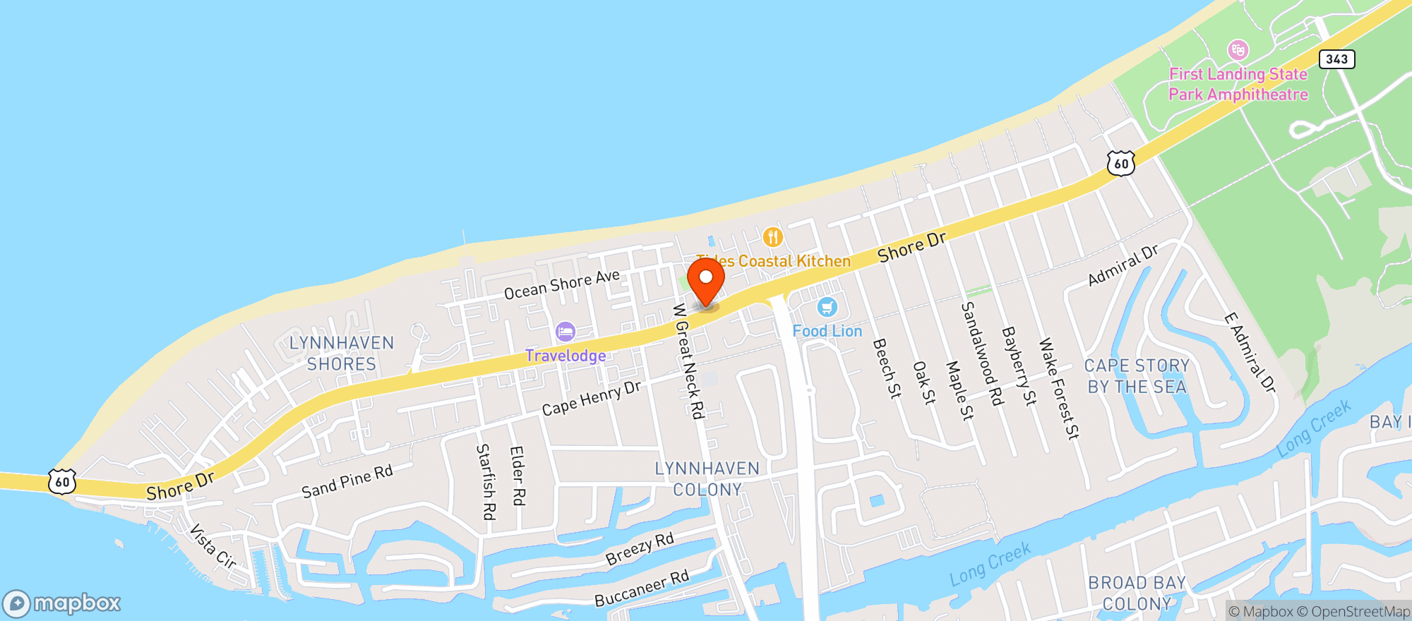 Map showing Delta Hotels