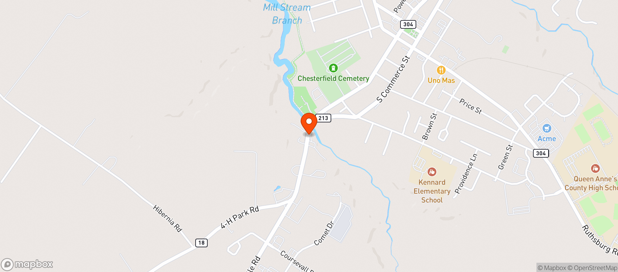 Map showing Hillside Liquors & Deli