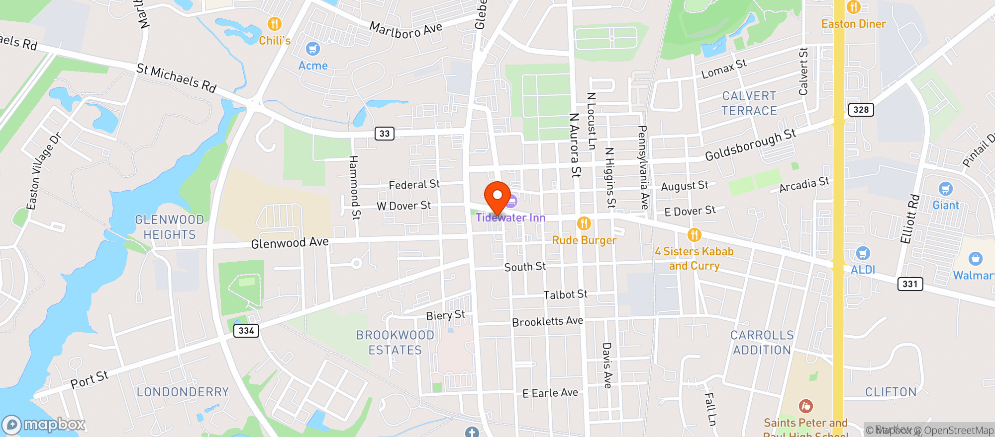 Map showing Avalon Foundation