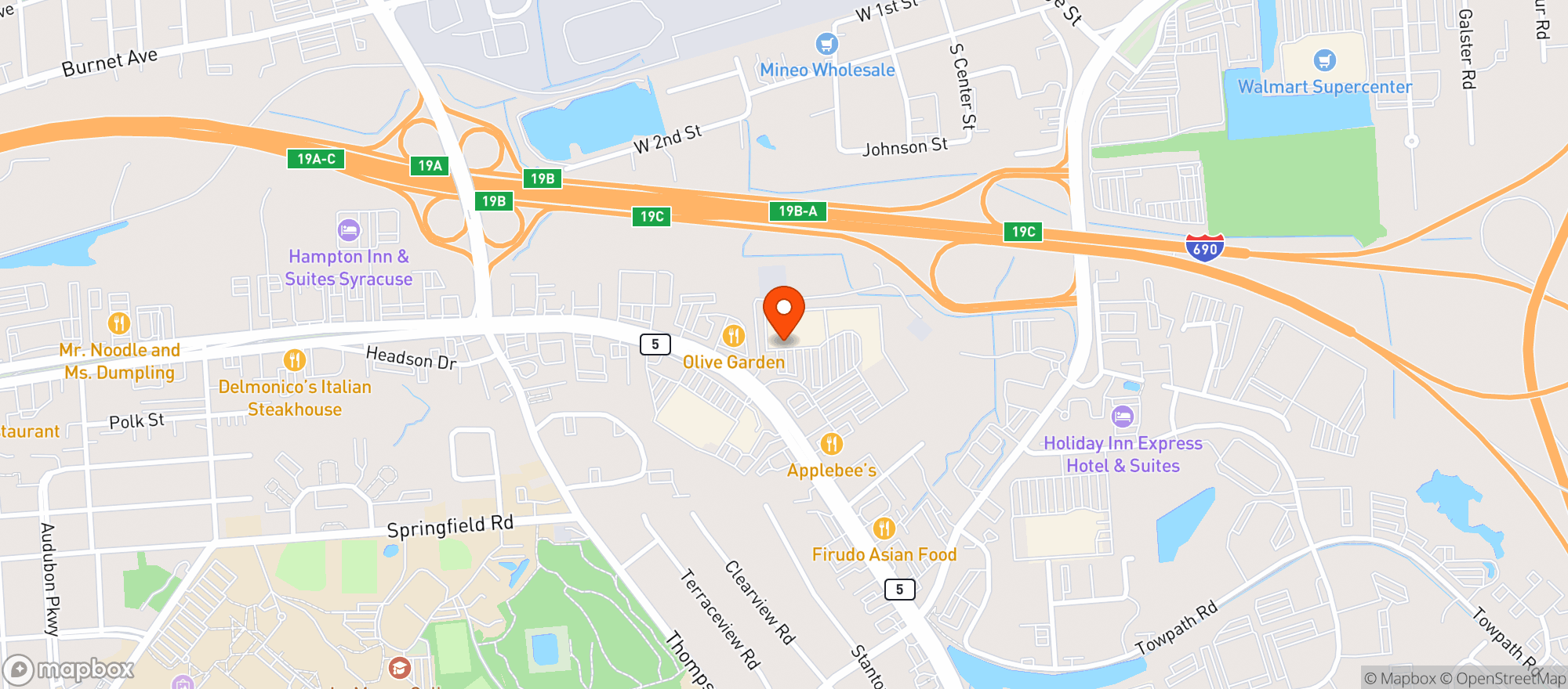 Map showing Pars Indoor Golf