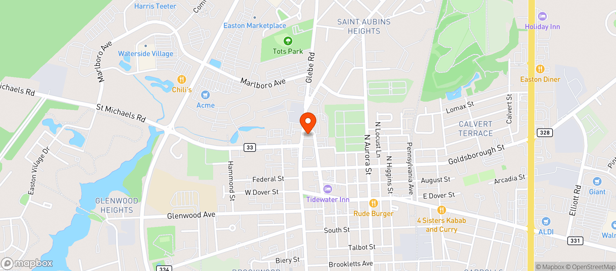 Map showing Harrisons Wine & Spirits