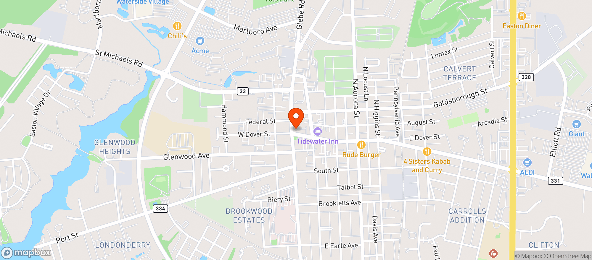 Map showing Scossa Restaurant &
