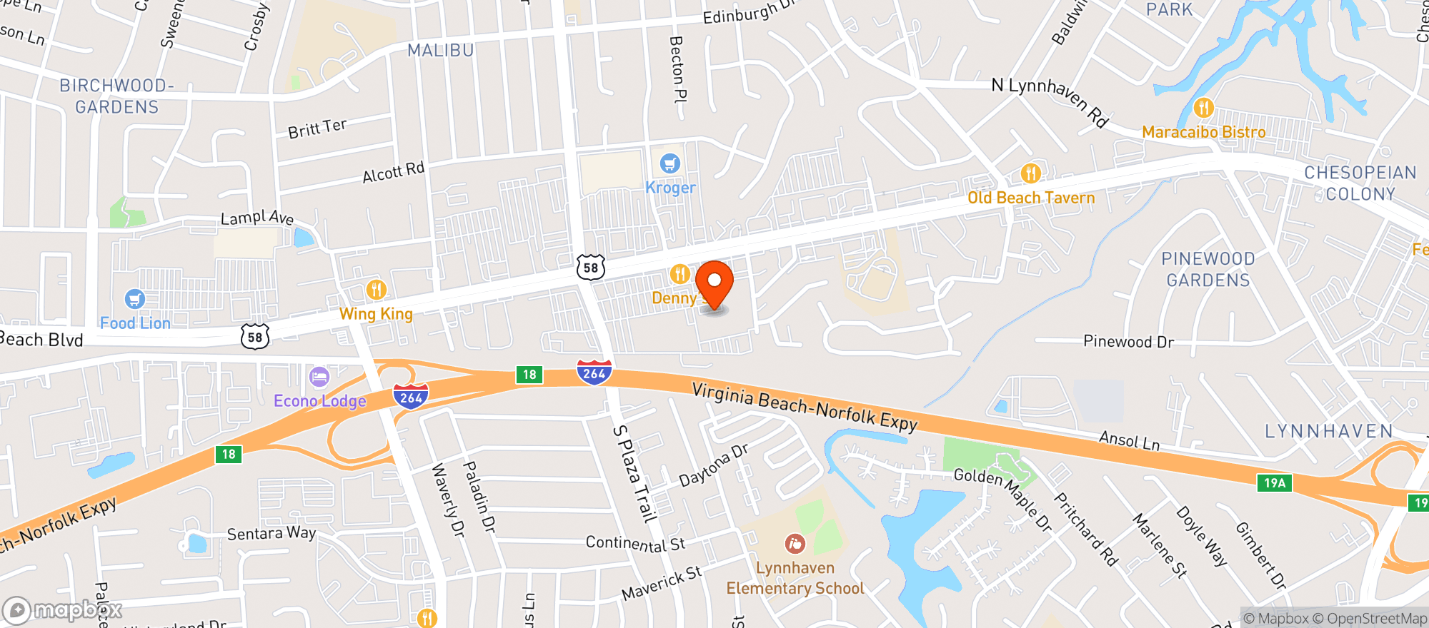 Map showing Harris Teeter